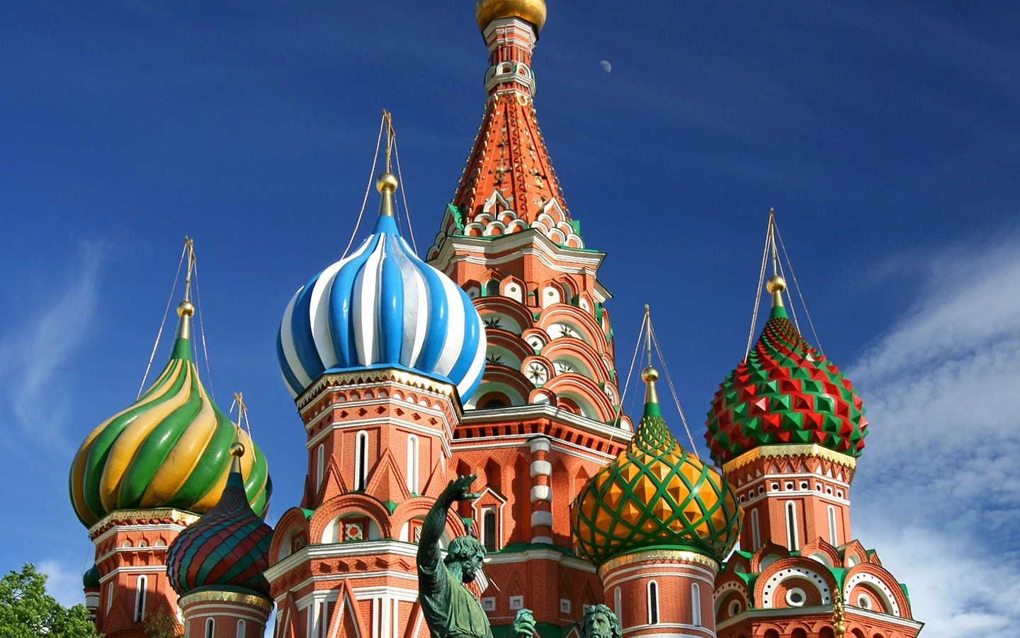 Saint Basil's Cathedral in Moscow, Russia with Vibrant Onion Domes